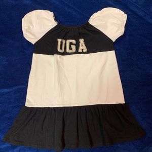 UGA girls sz 6 dress cream/ black